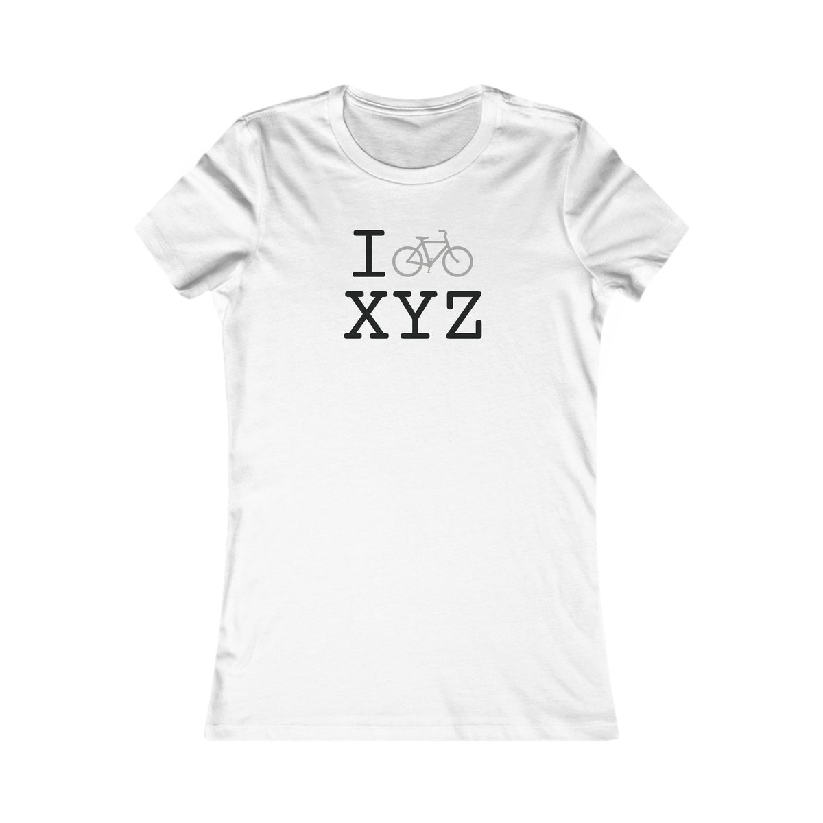 I Bike women's T, grey bike