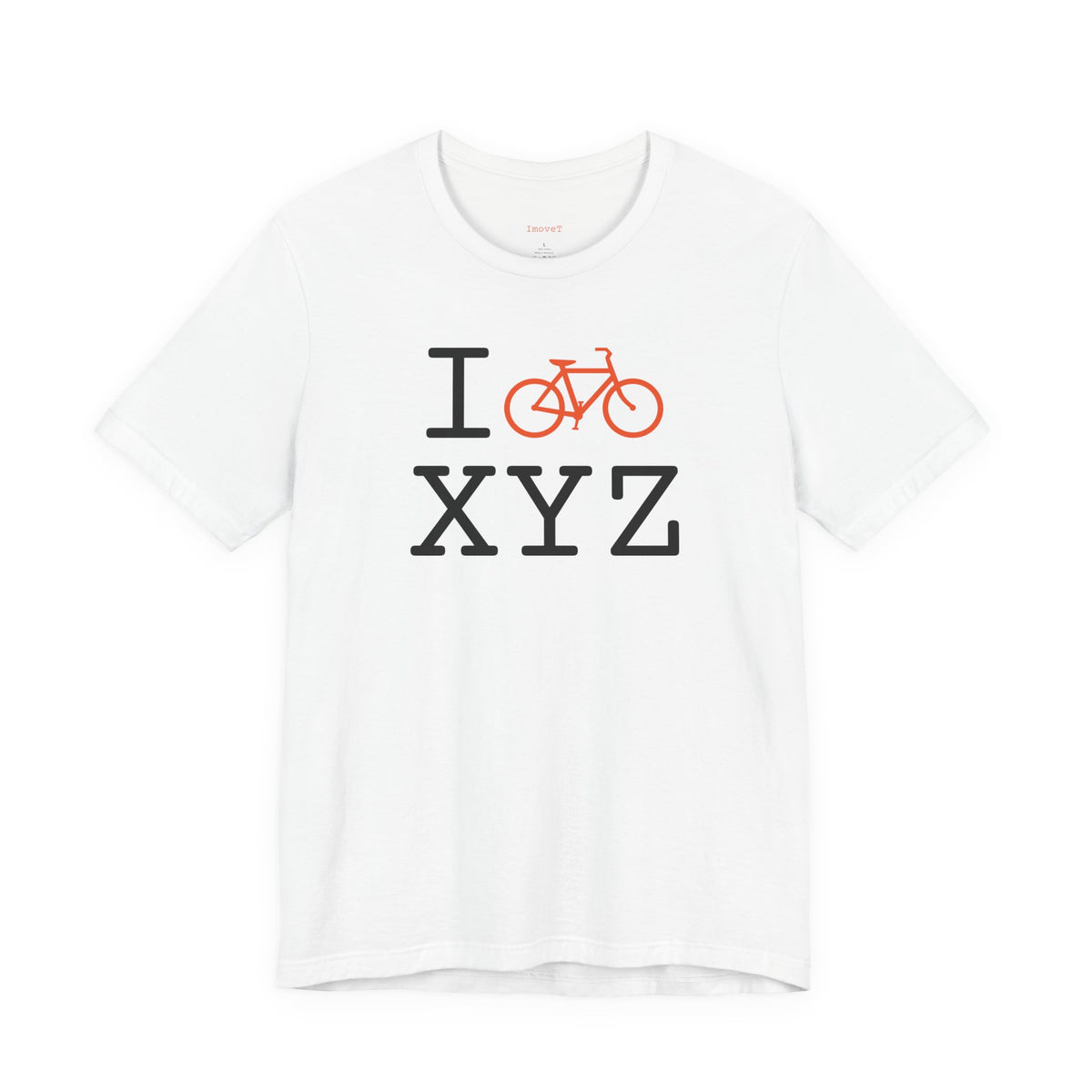 I Bike unisex T, orange bike