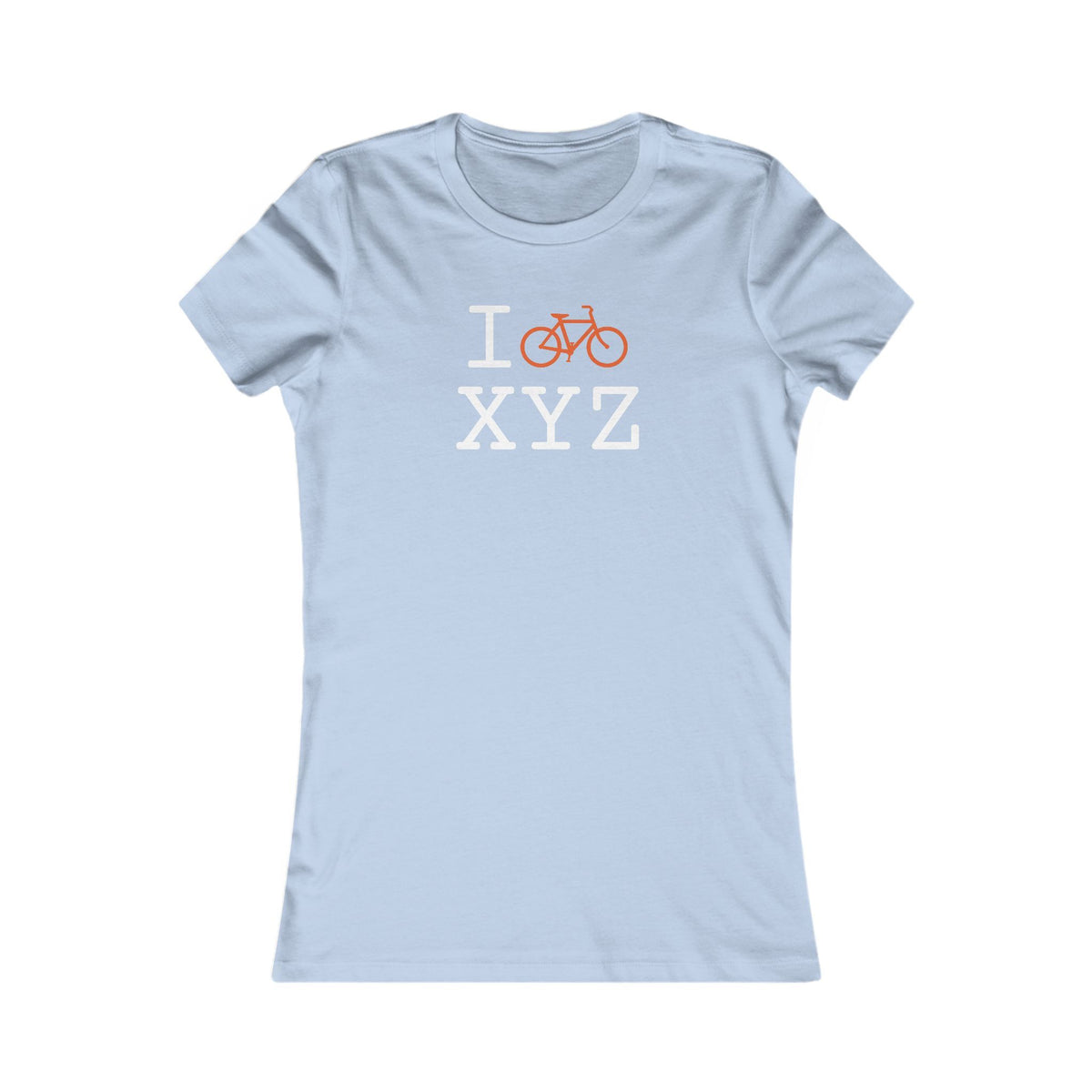 I Bike women's T, orange bike