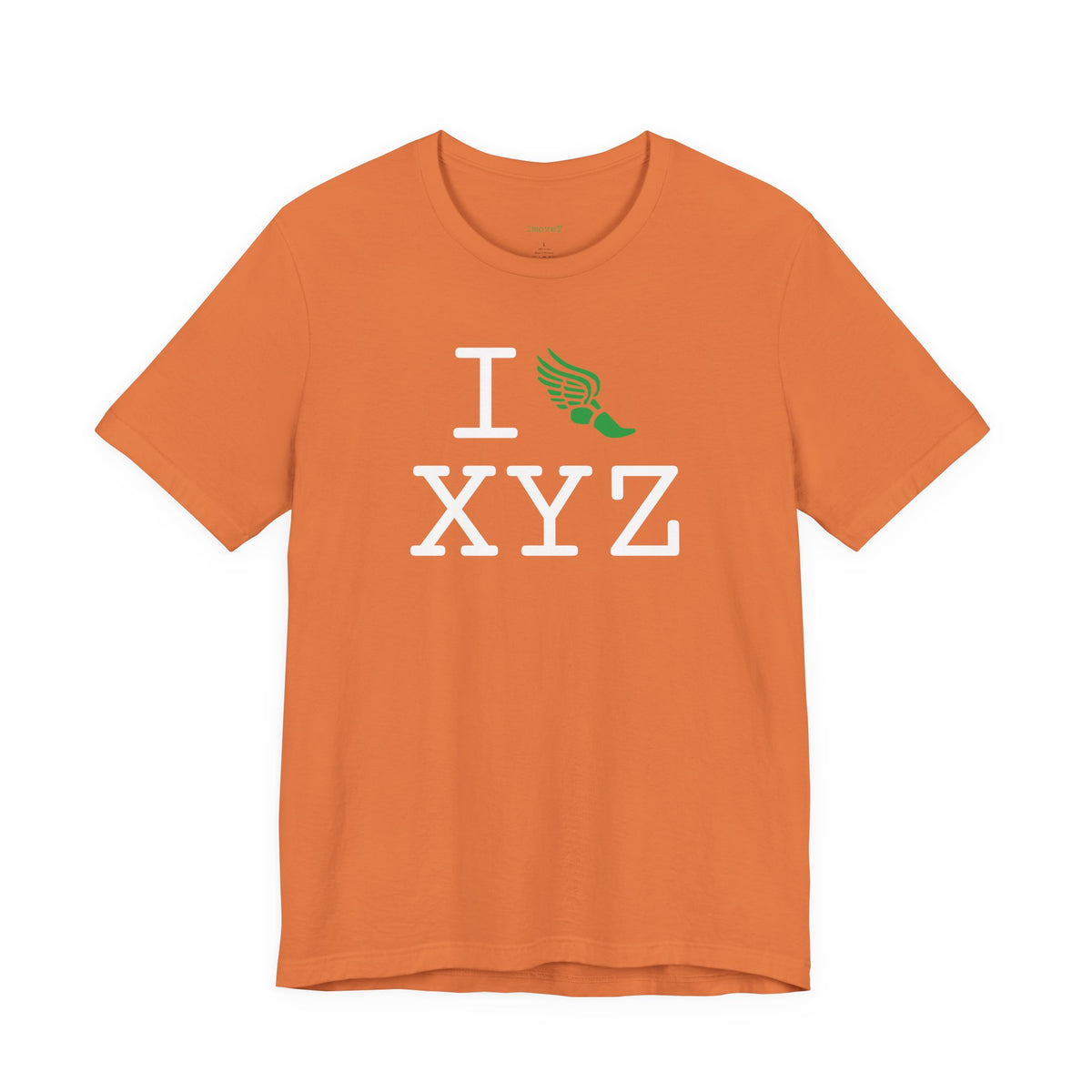 I Run unisex T, green logo