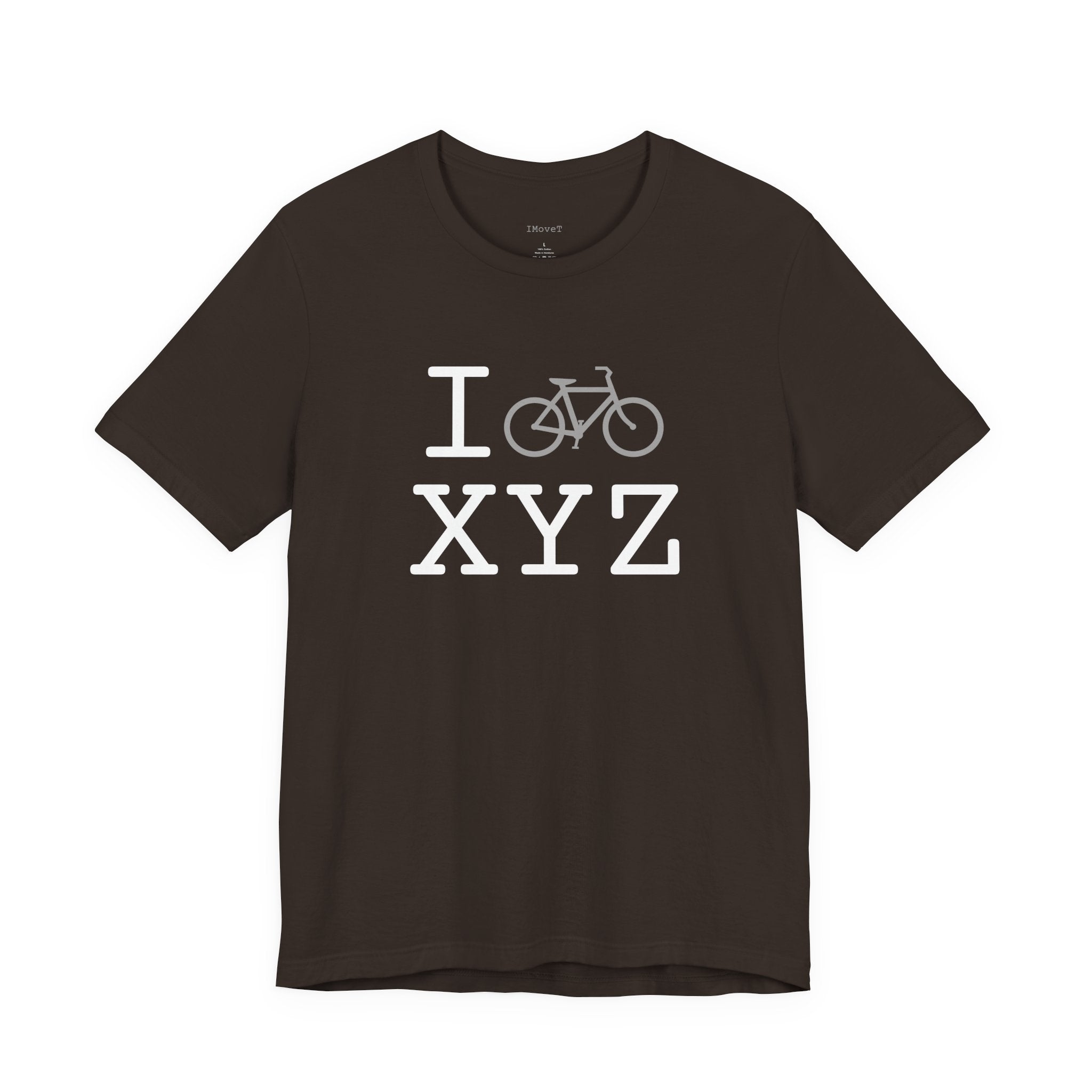 I Bike ___ unisex T, grey bike