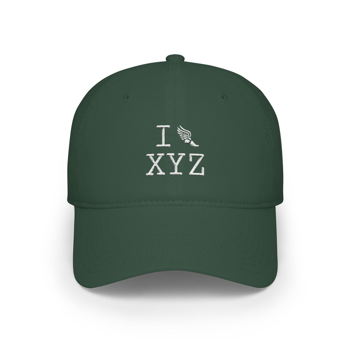 I Run baseball cap, white logo