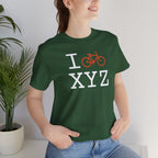I Bike unisex T, orange bike