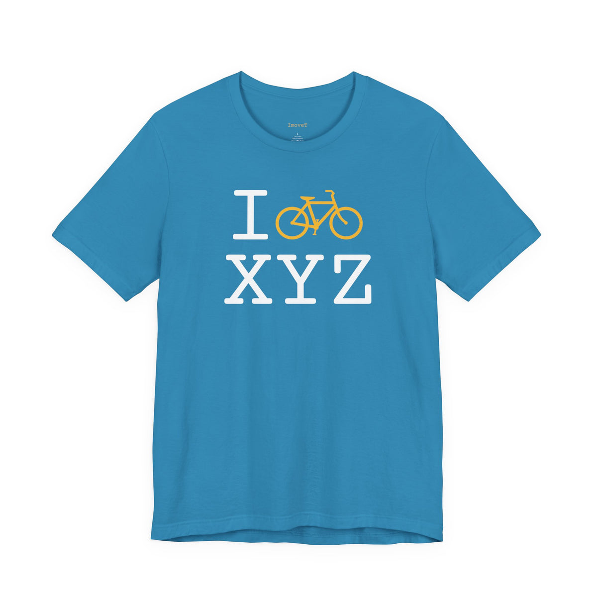 I Bike unisex T, yellow bike