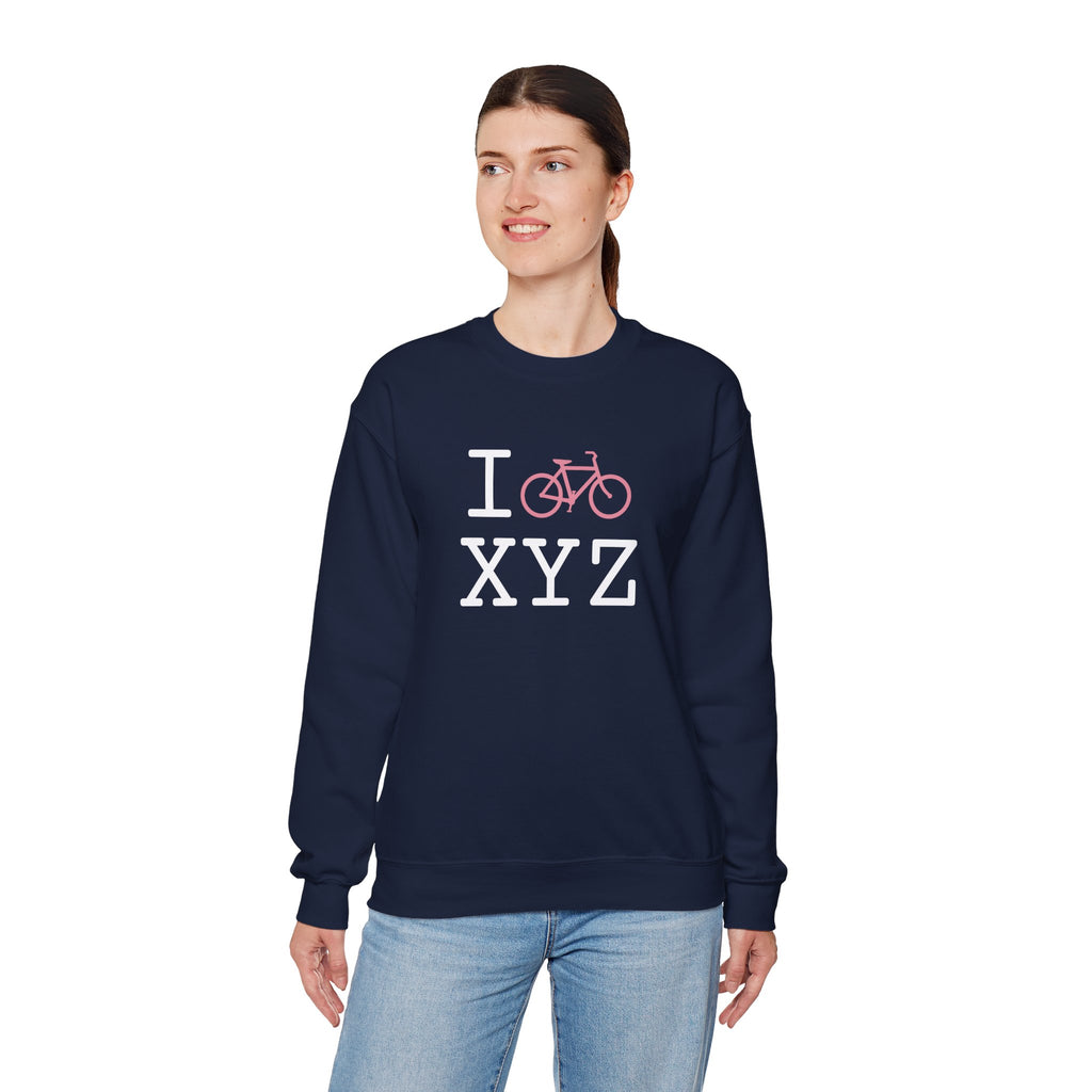 I Bike sweatshirt, pink bike
