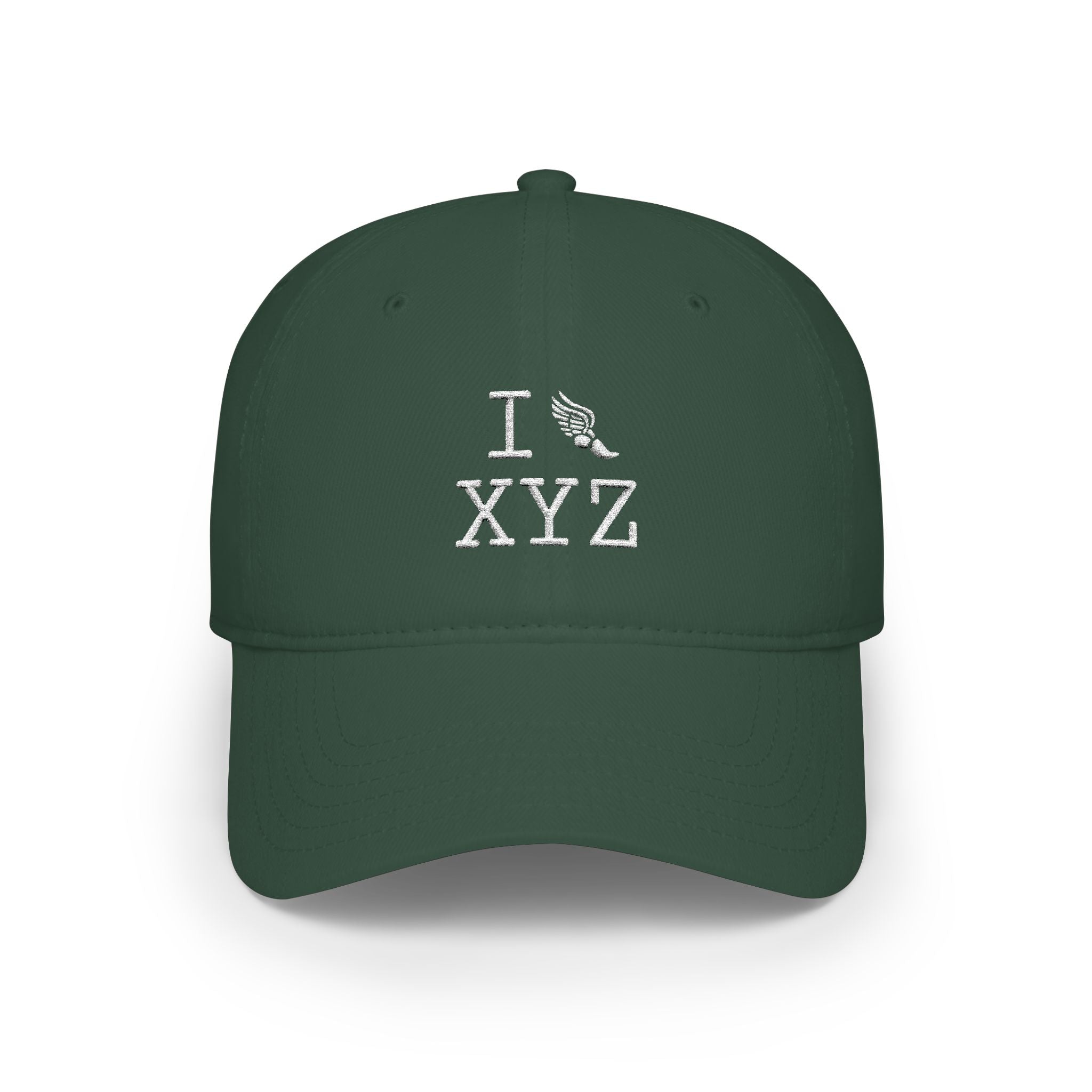 I Run baseball cap, white logo