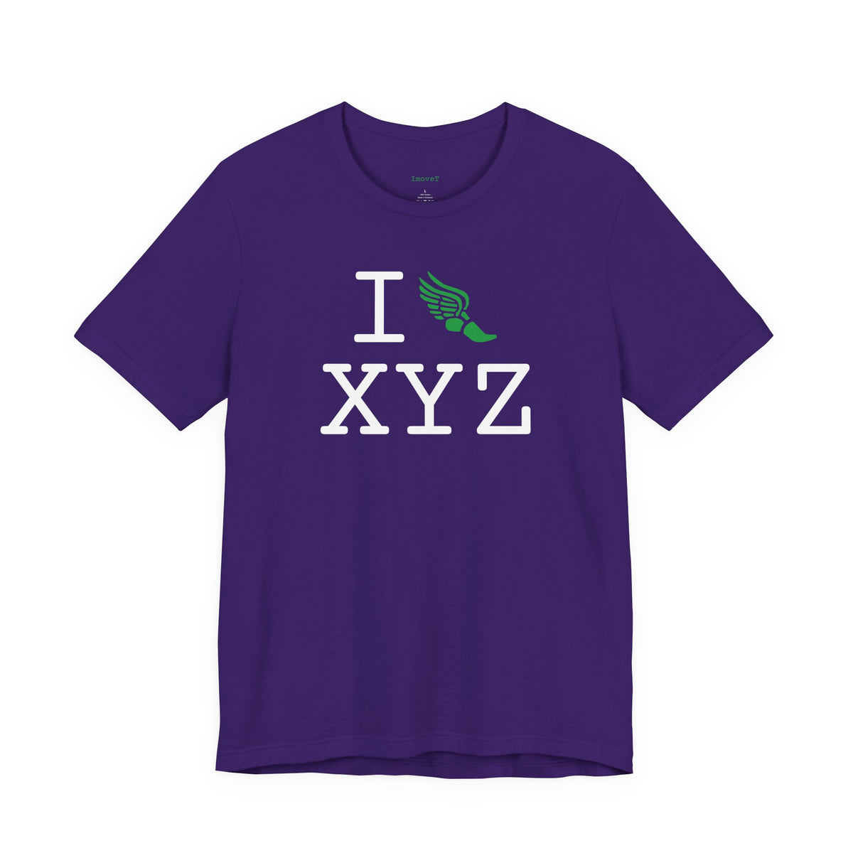 I Run unisex T, green logo