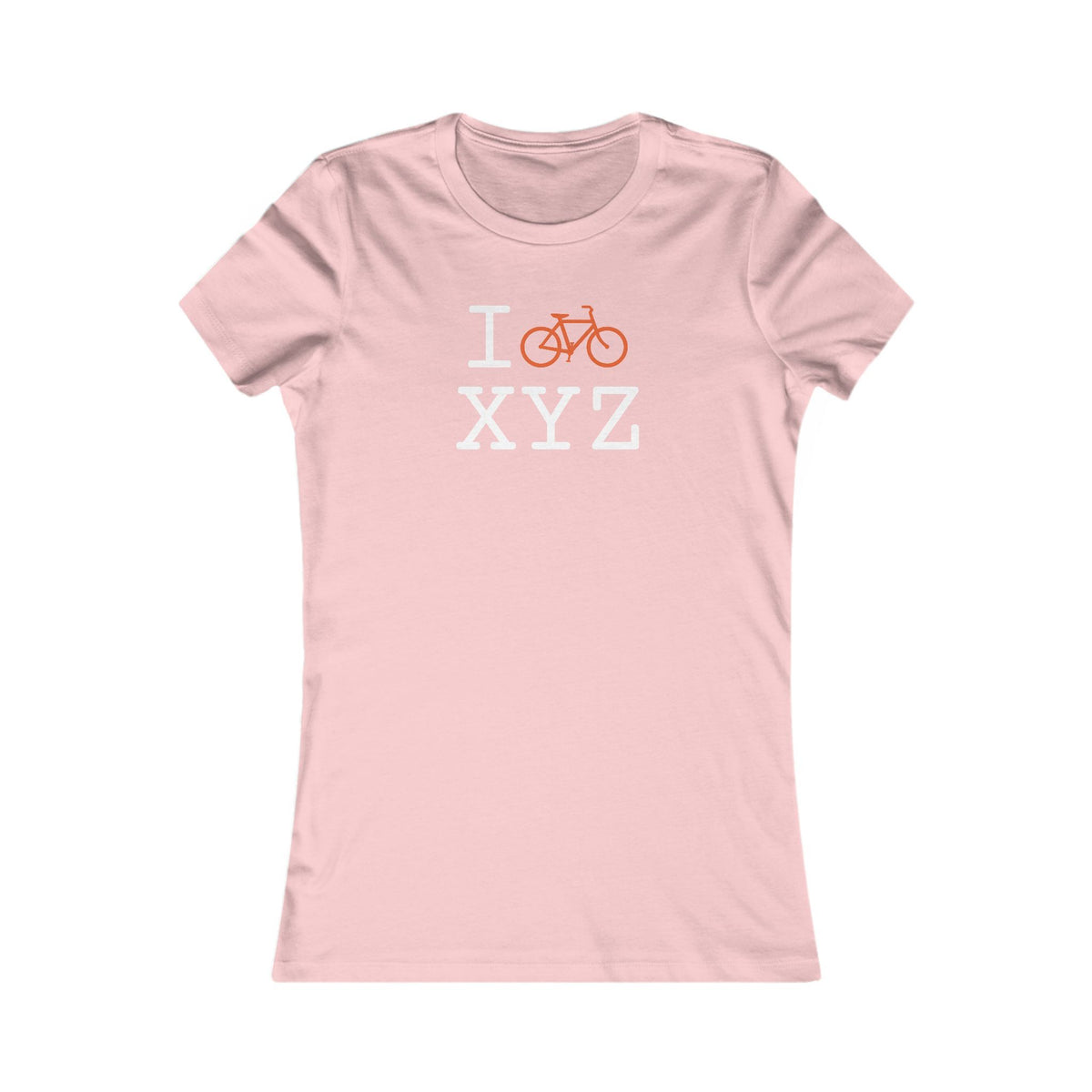 I Bike women's T, orange bike
