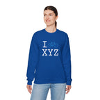 I Bike sweatshirt, light blue bike