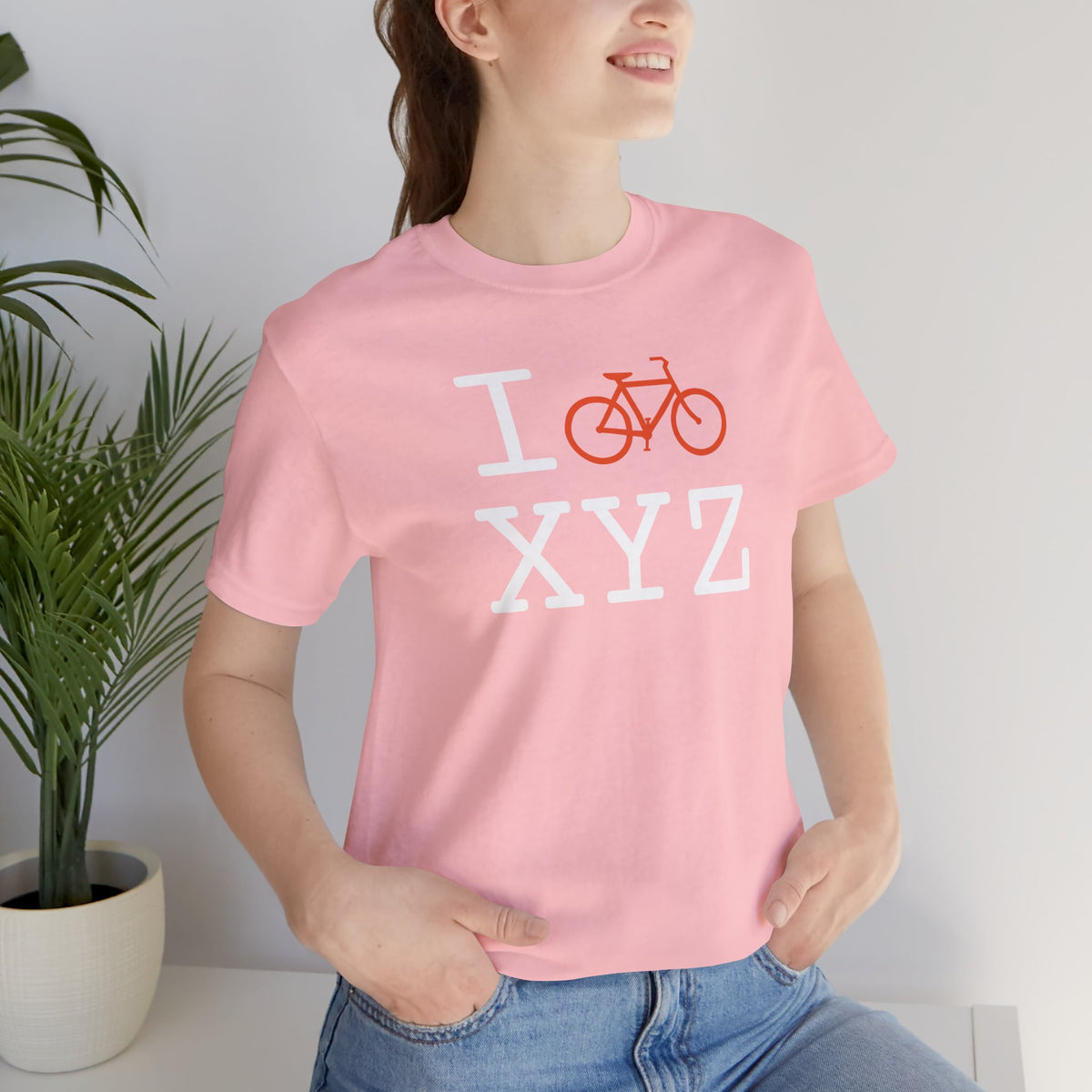 I Bike unisex T, orange bike
