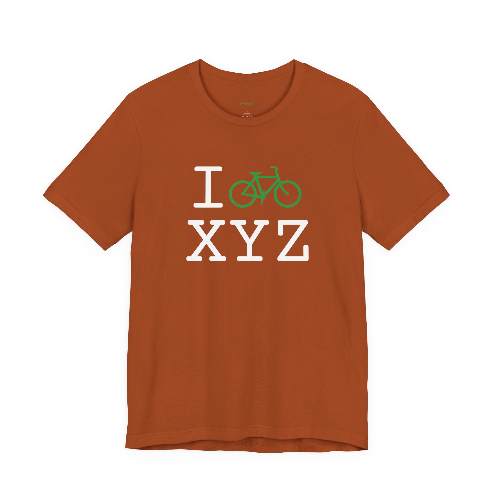 I Bike ___ unisex T, green bike