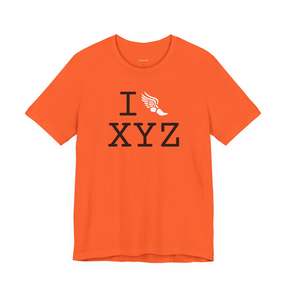 I Run unisex T, white logo