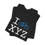 I Bike unisex T, light blue bike