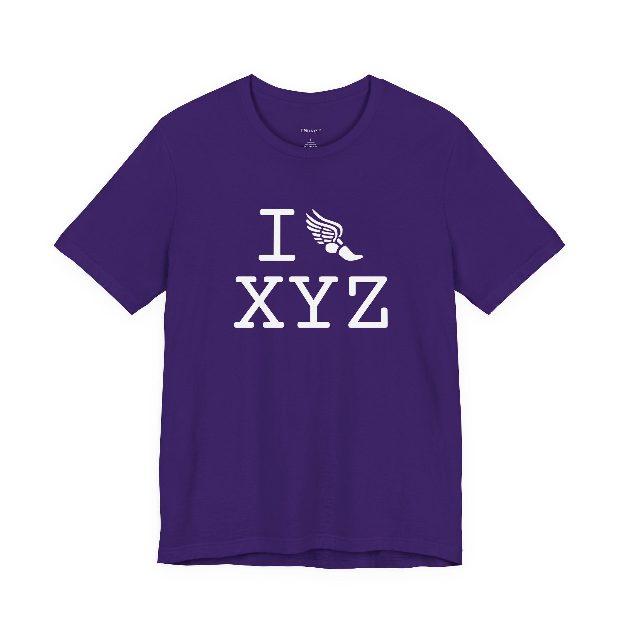 I Run ___ unisex T, white logo