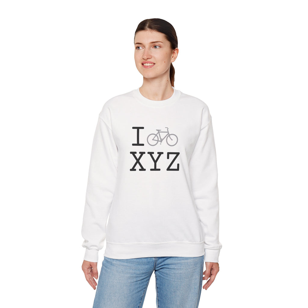 I Bike sweatshirt, grey bike