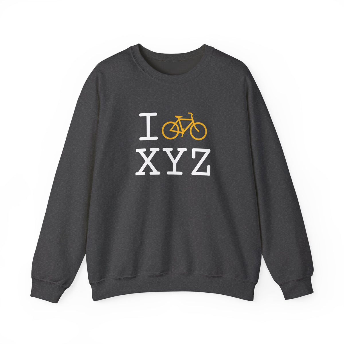 I Bike sweatshirt, yellow bike