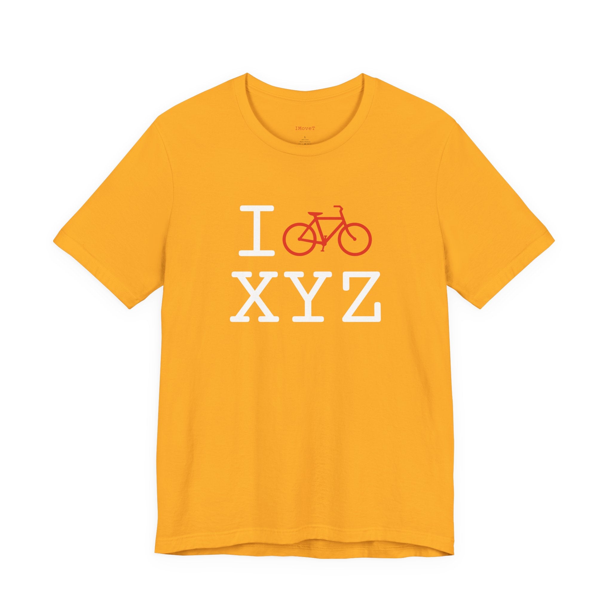 I Bike ___ unisex T, red bike