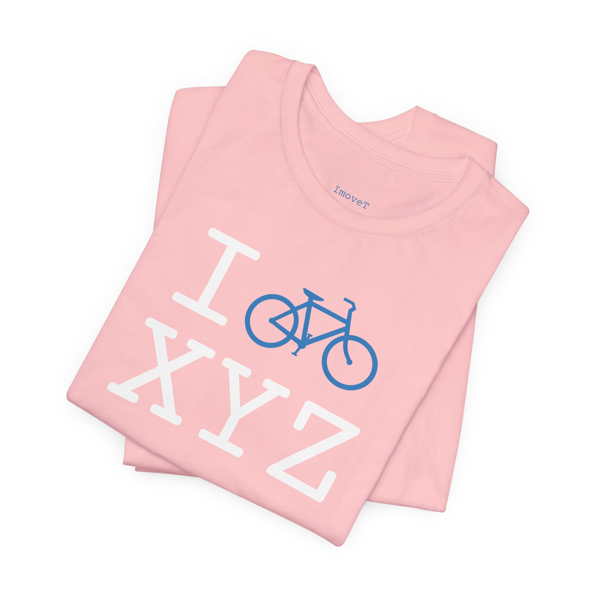 I Bike unisex T, light blue bike