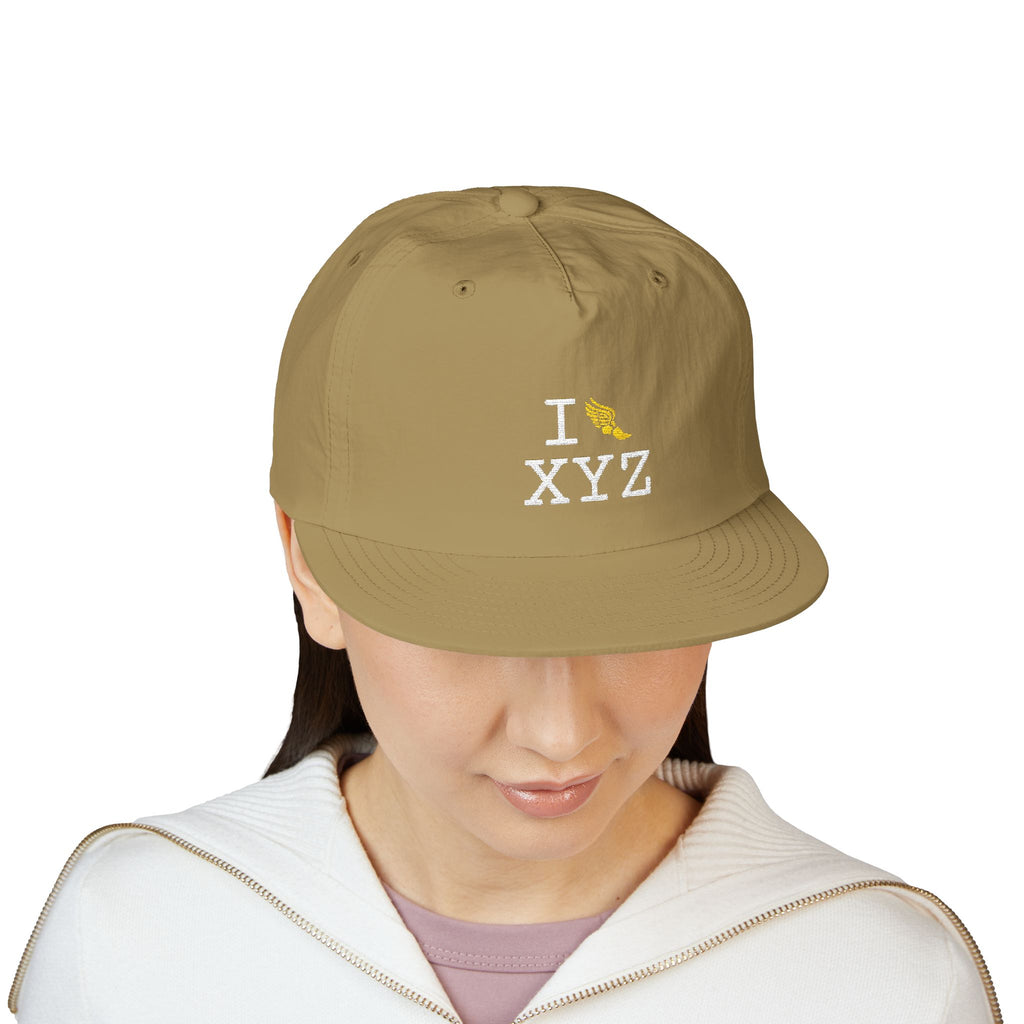 I Run athletic hat, yellow logo