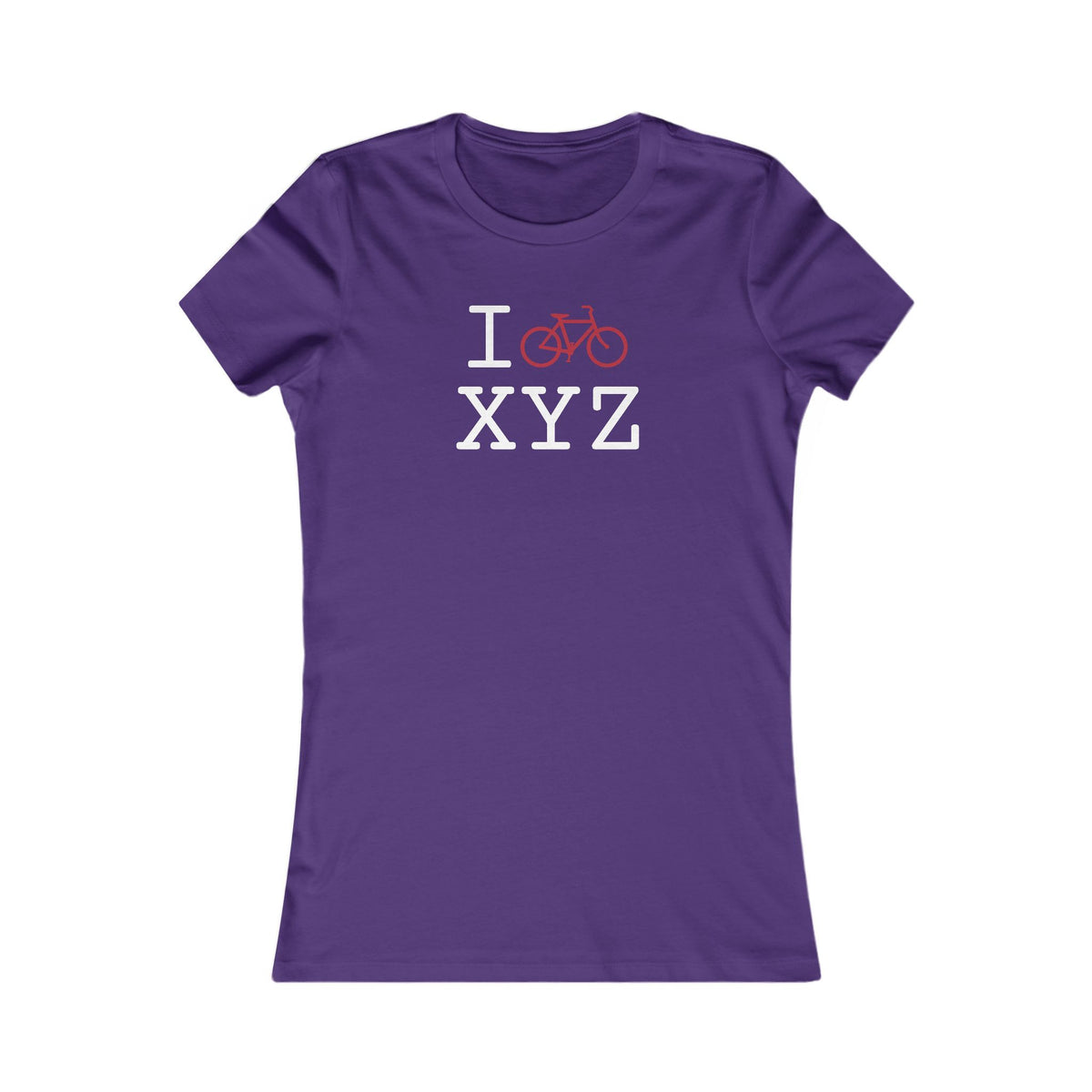 I Bike women's T, crimson bike