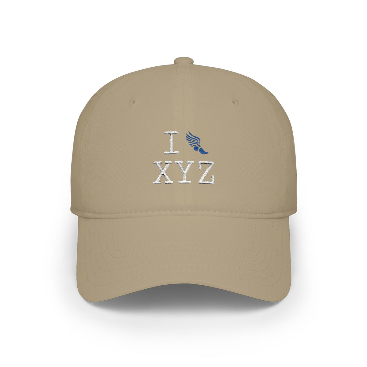 I Run baseball cap, blue logo