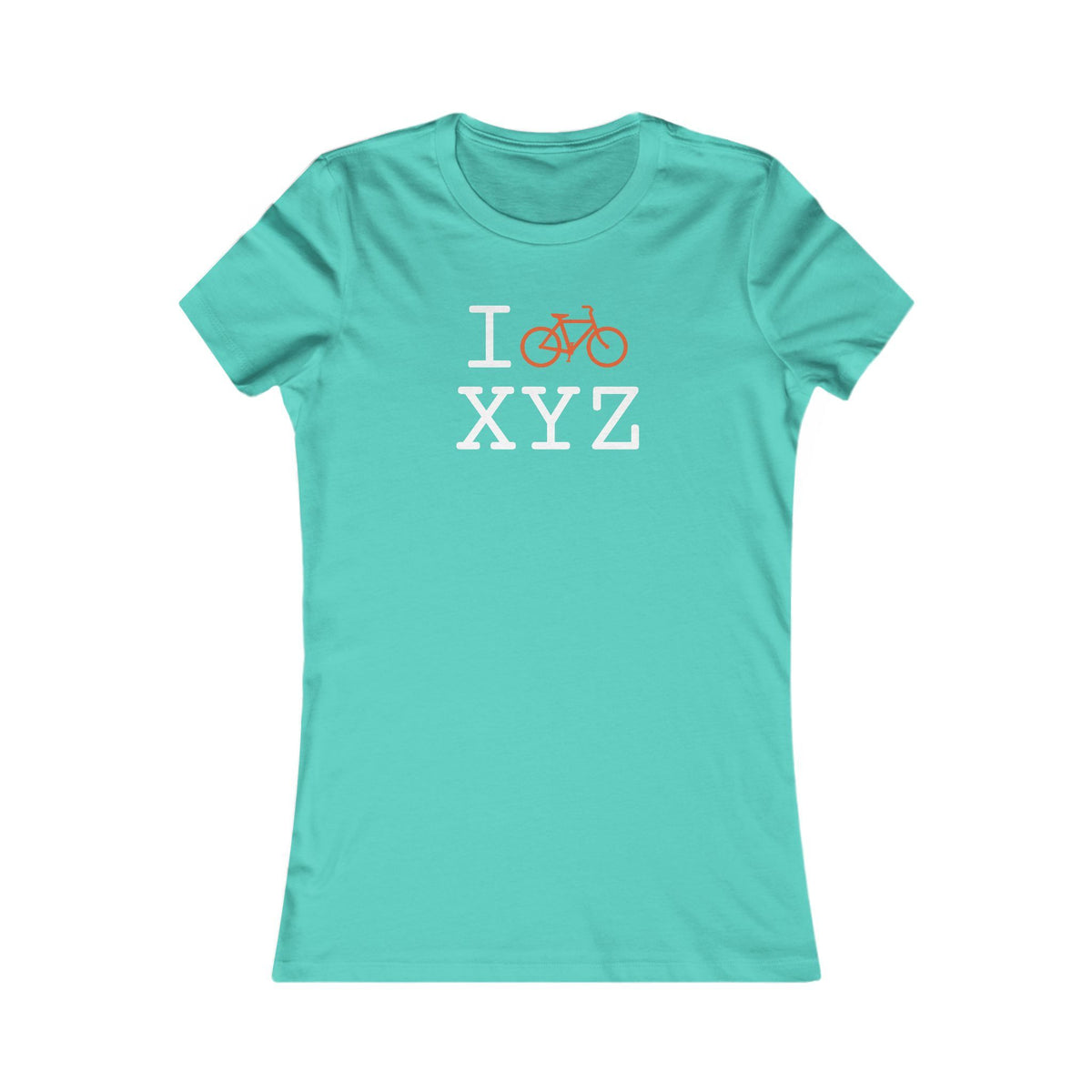 I Bike women's T, orange bike