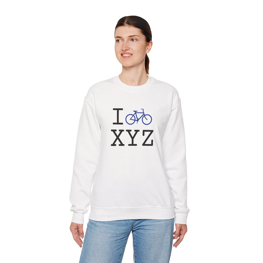 I Bike sweatshirt, blue bike