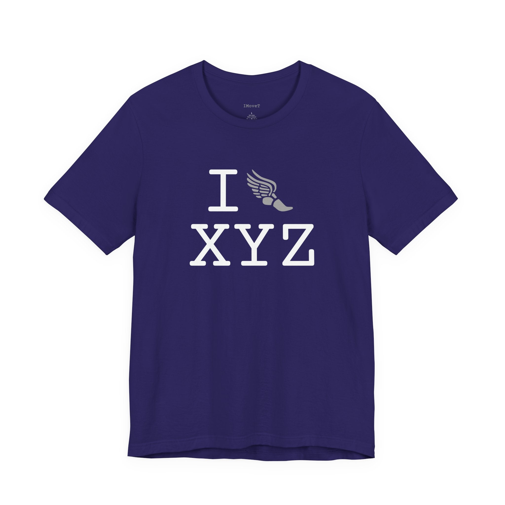 I Run ___ unisex T, grey logo