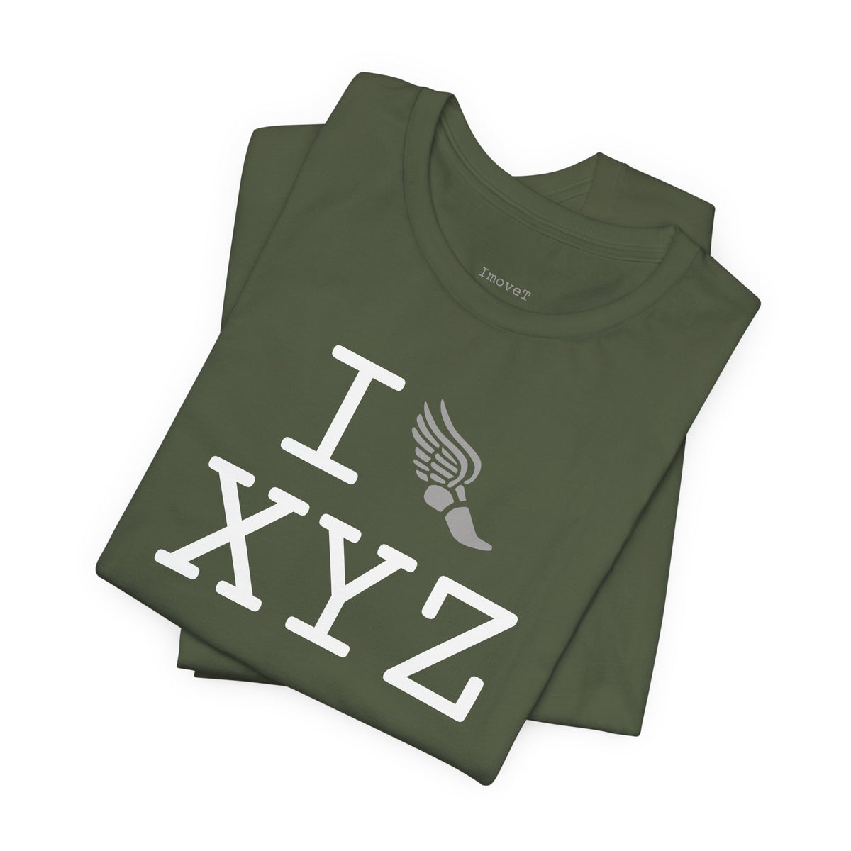 I Run unisex T, grey logo