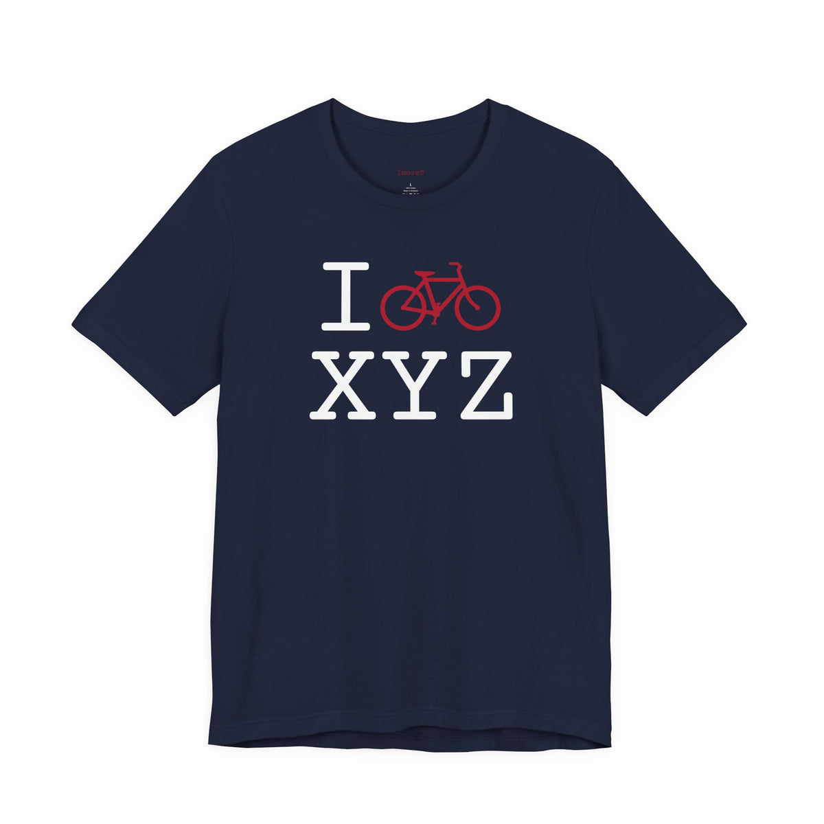 I Bike unisex T, crimson bike