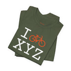 I Bike unisex T, orange bike