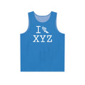 I Run men's singlet, light blue