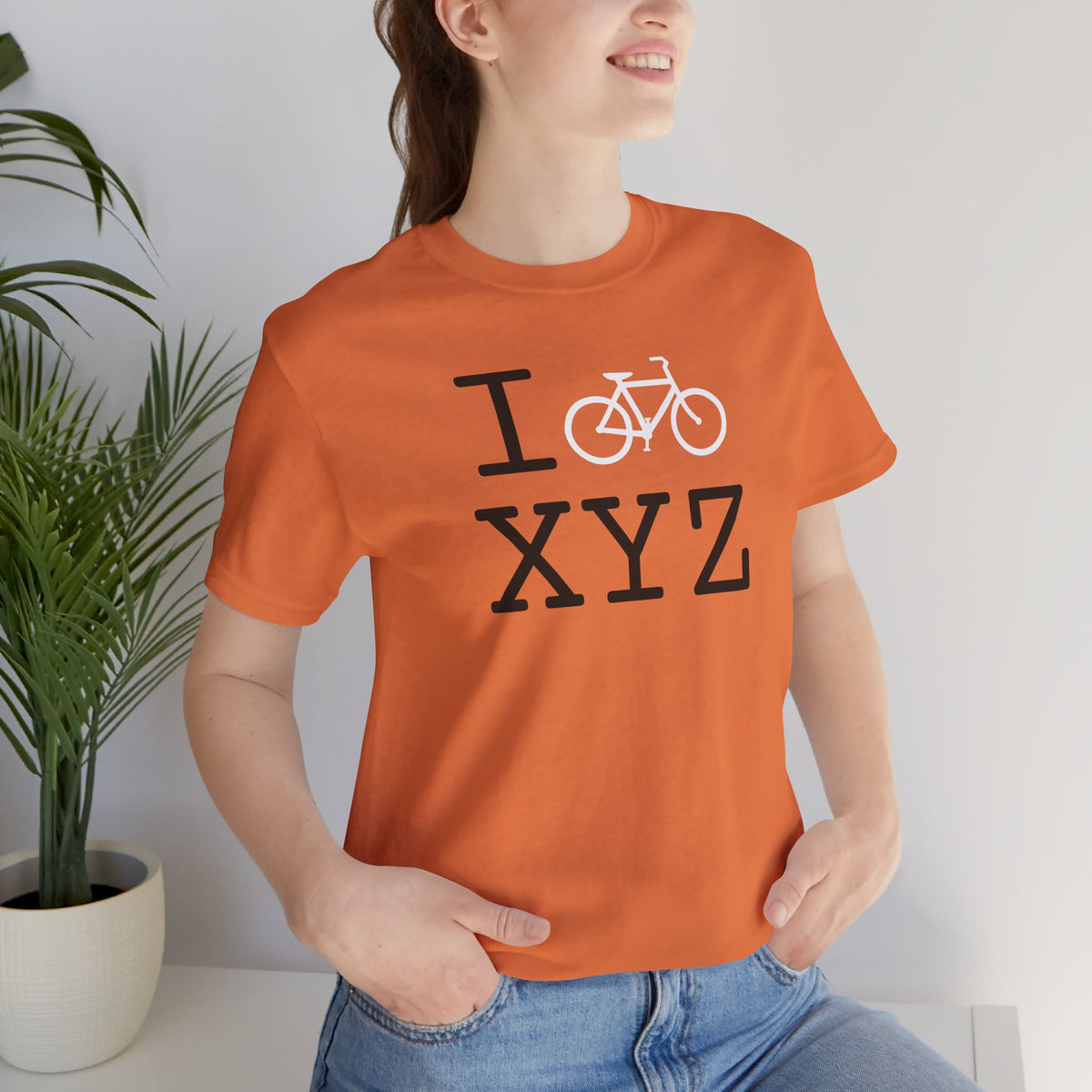 I Bike unisex T, white bike
