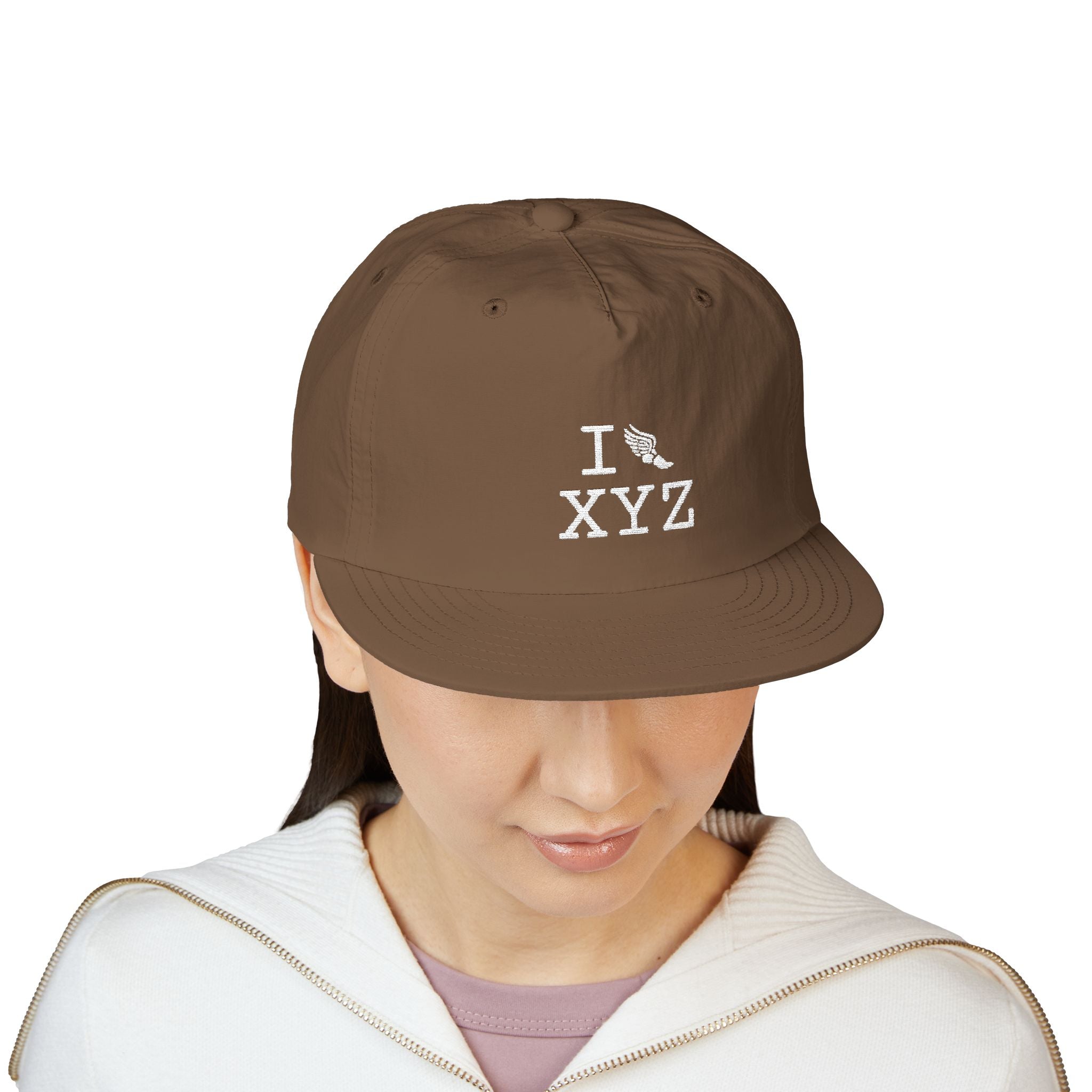 I Run athletic hat, white logo