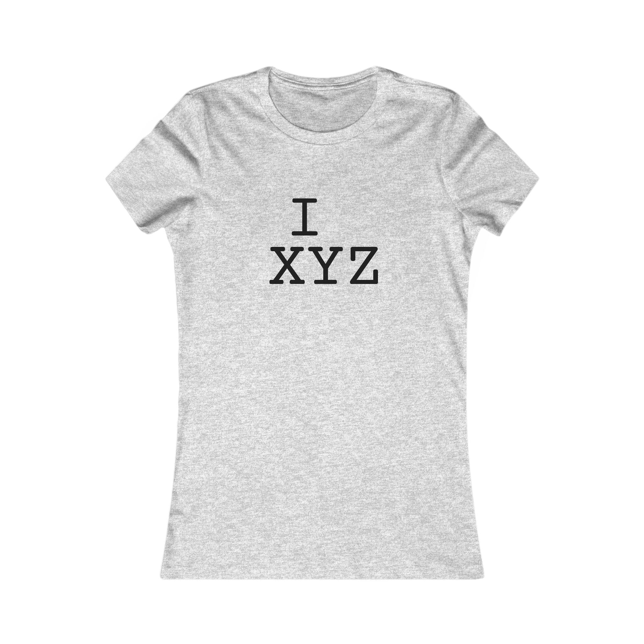 "I Hike ___" women's T, black hiker