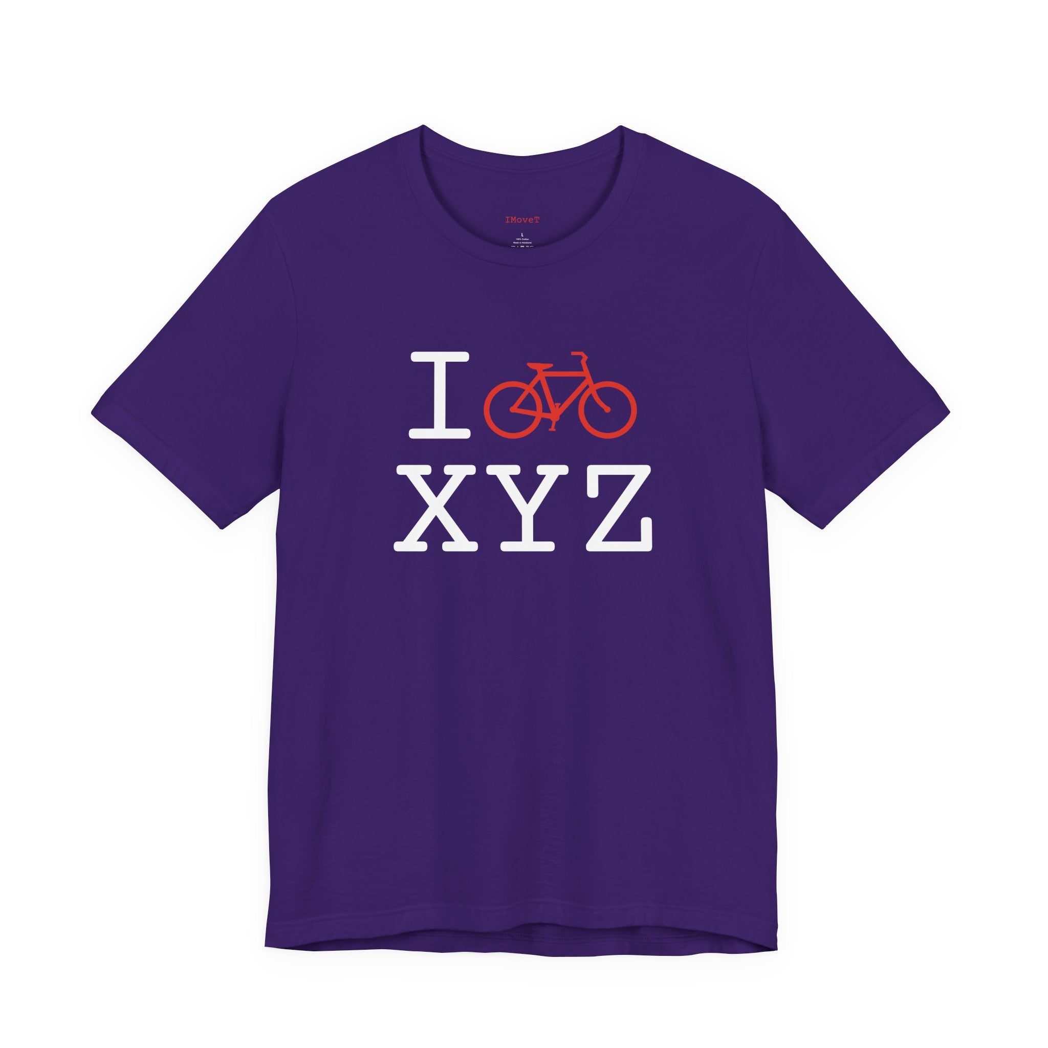I Bike ___ unisex T, red bike