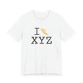 I Run ___ unisex T, yellow logo