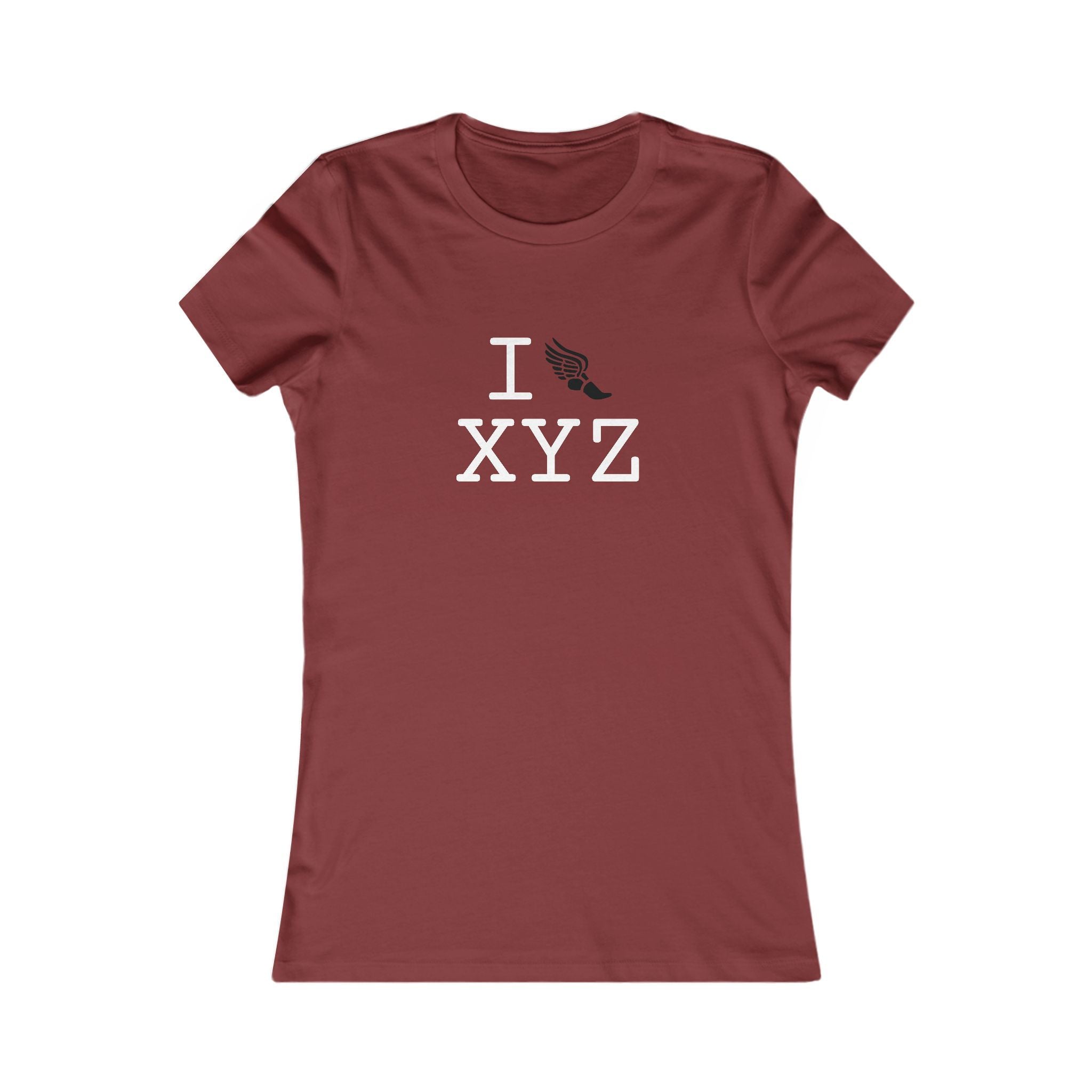 I Run ___ women's T, black logo