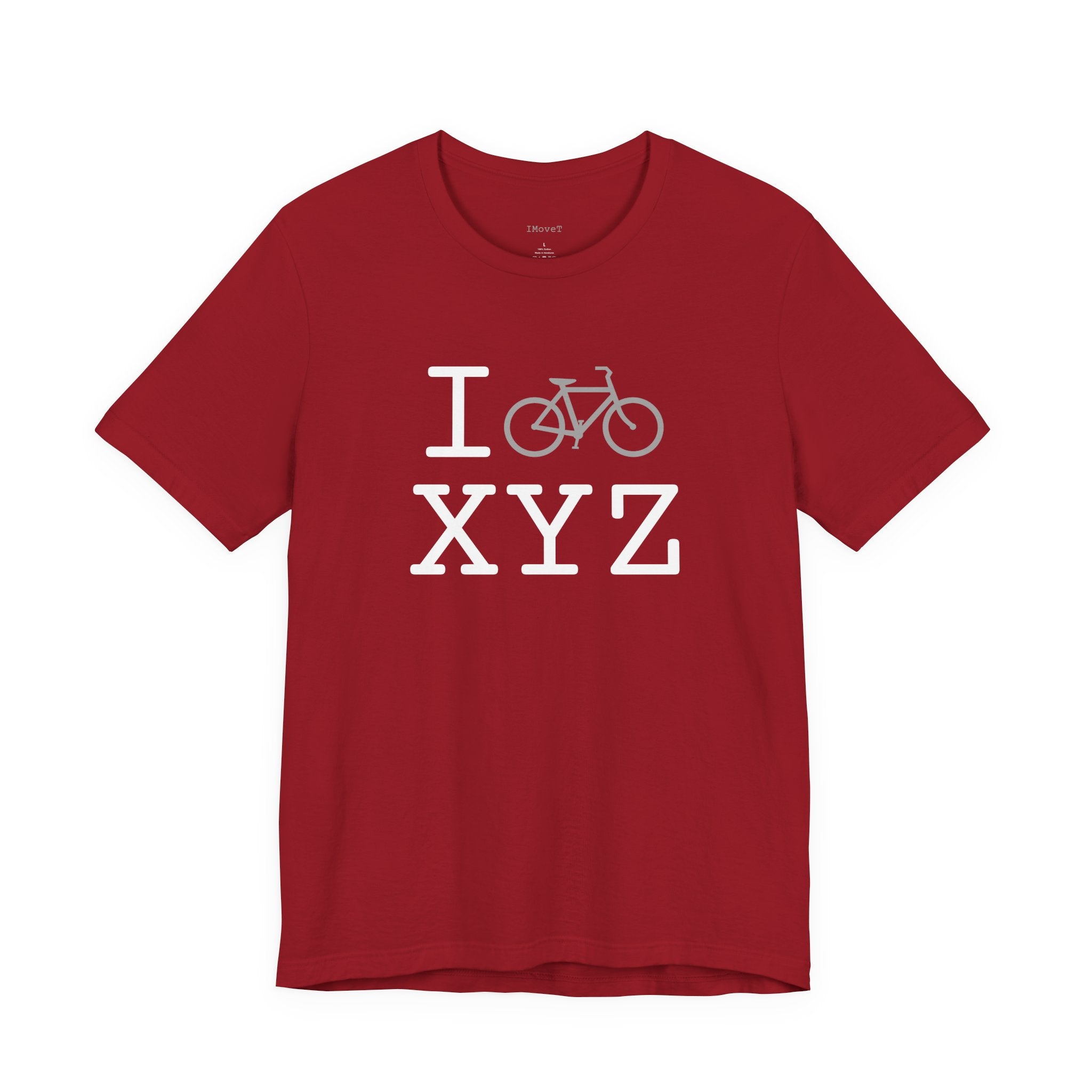 I Bike ___ unisex T, grey bike