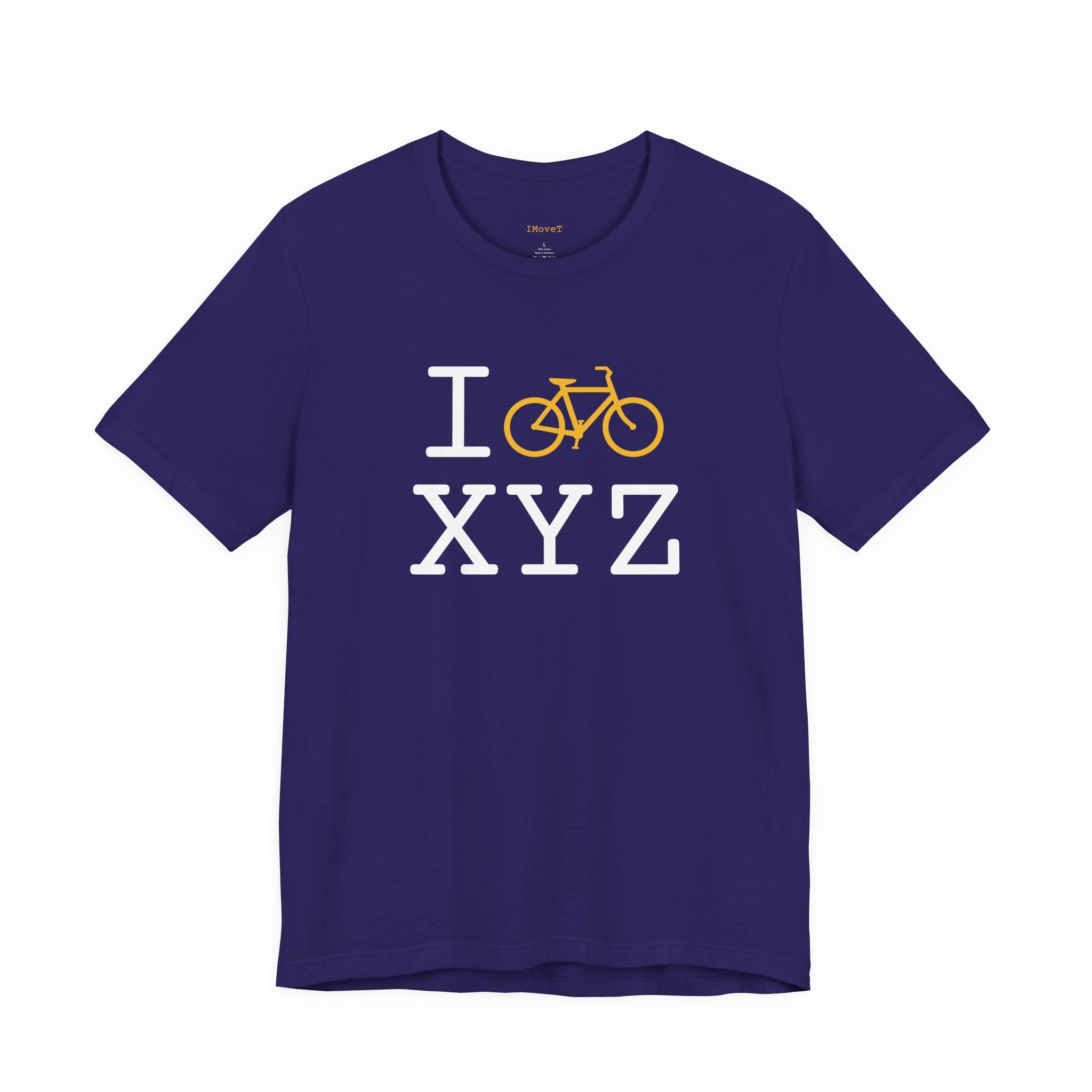 I Bike ___ unisex T, yellow bike