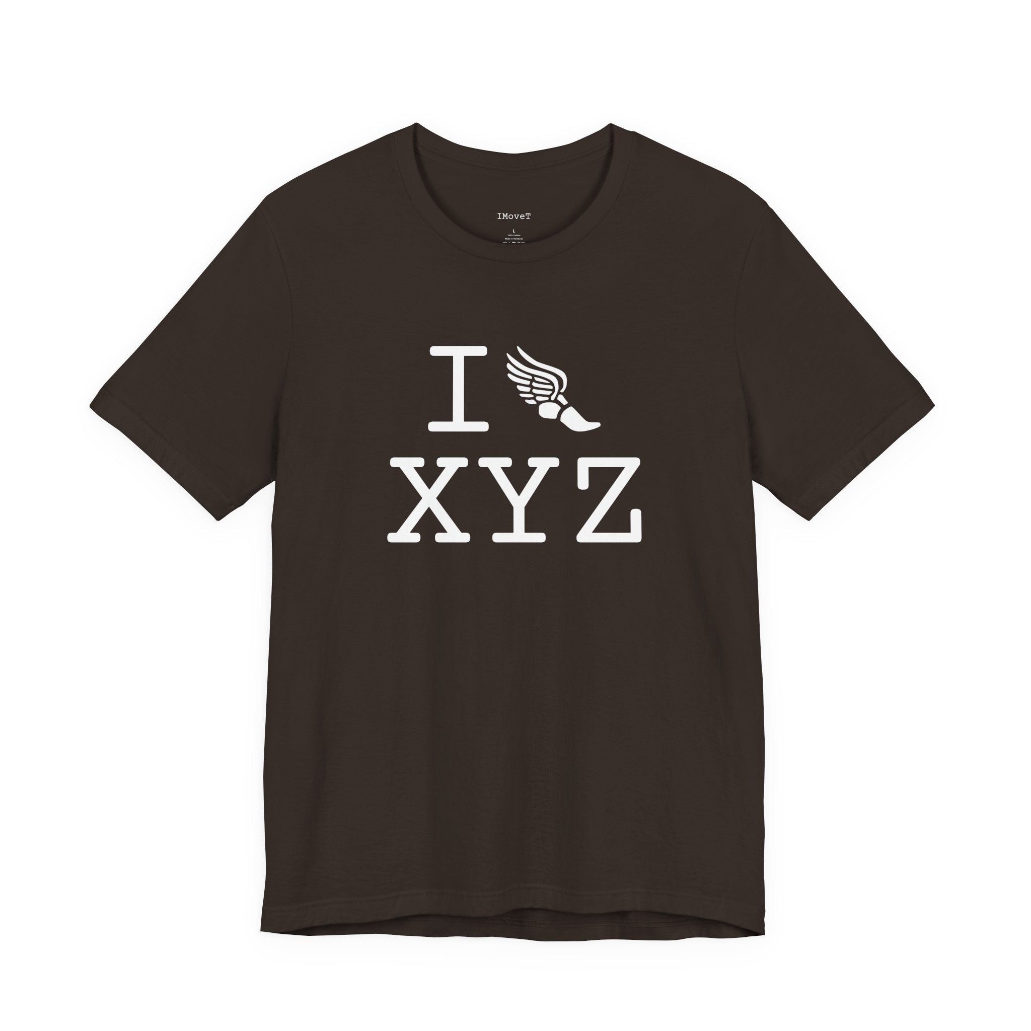 I Run ___ unisex T, white logo