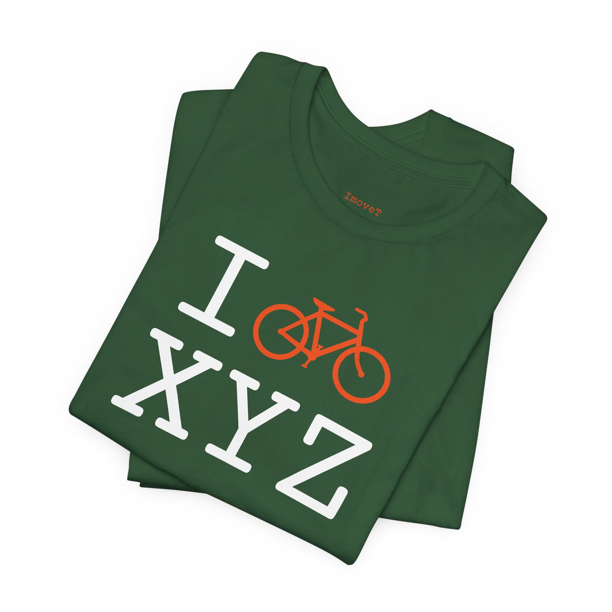 I Bike unisex T, orange bike