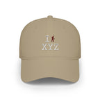 I Hike baseball cap, maroon hiker
