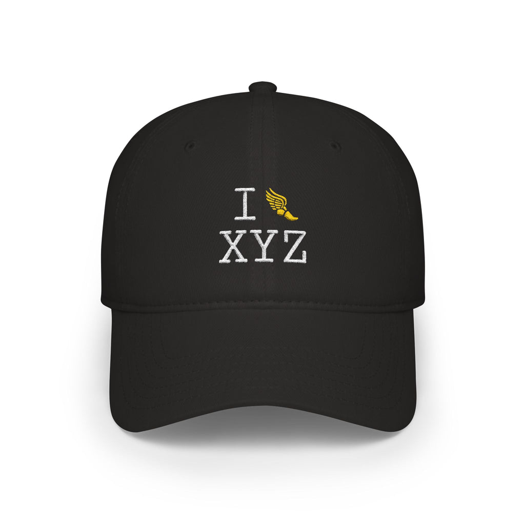 I Run baseball cap, yellow logo