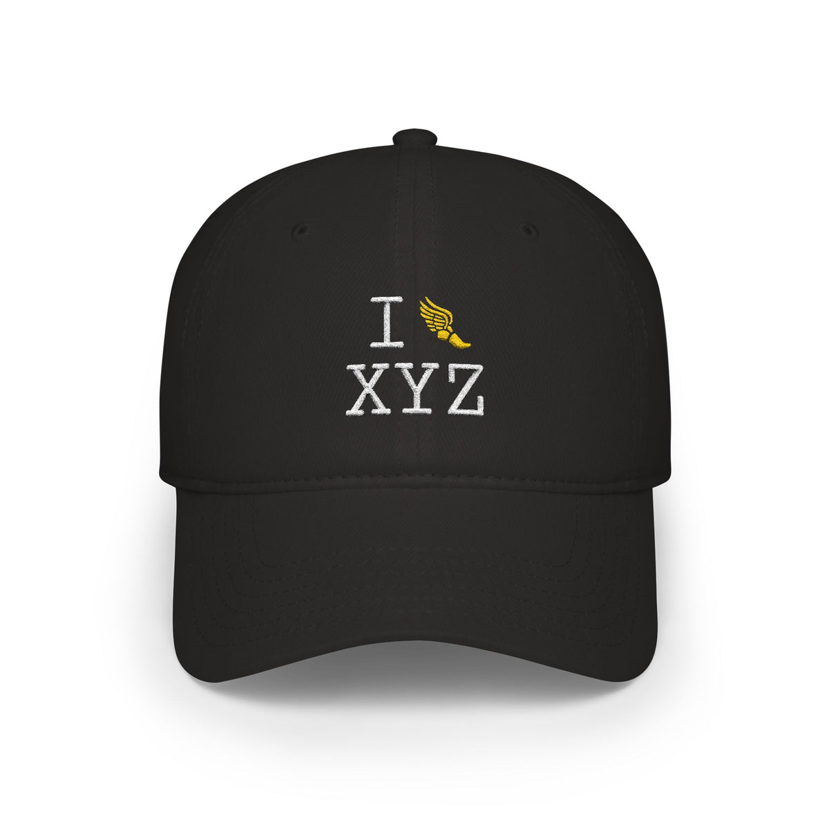 I Run baseball cap, yellow logo