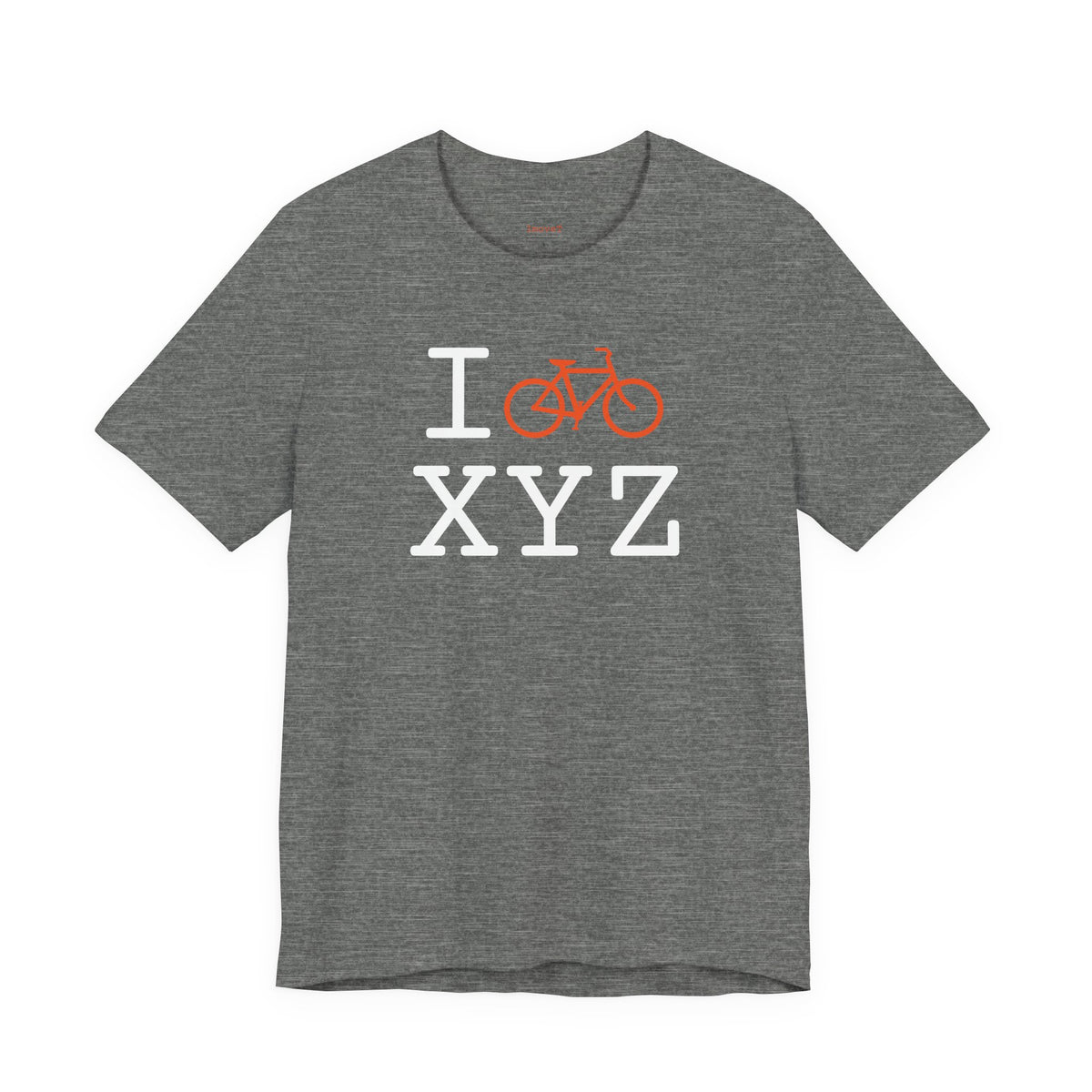 I Bike unisex T, orange bike