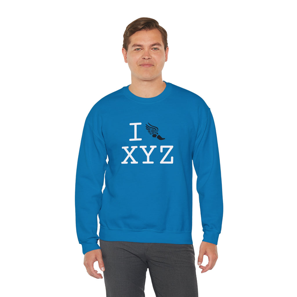 I Run sweatshirt, black logo