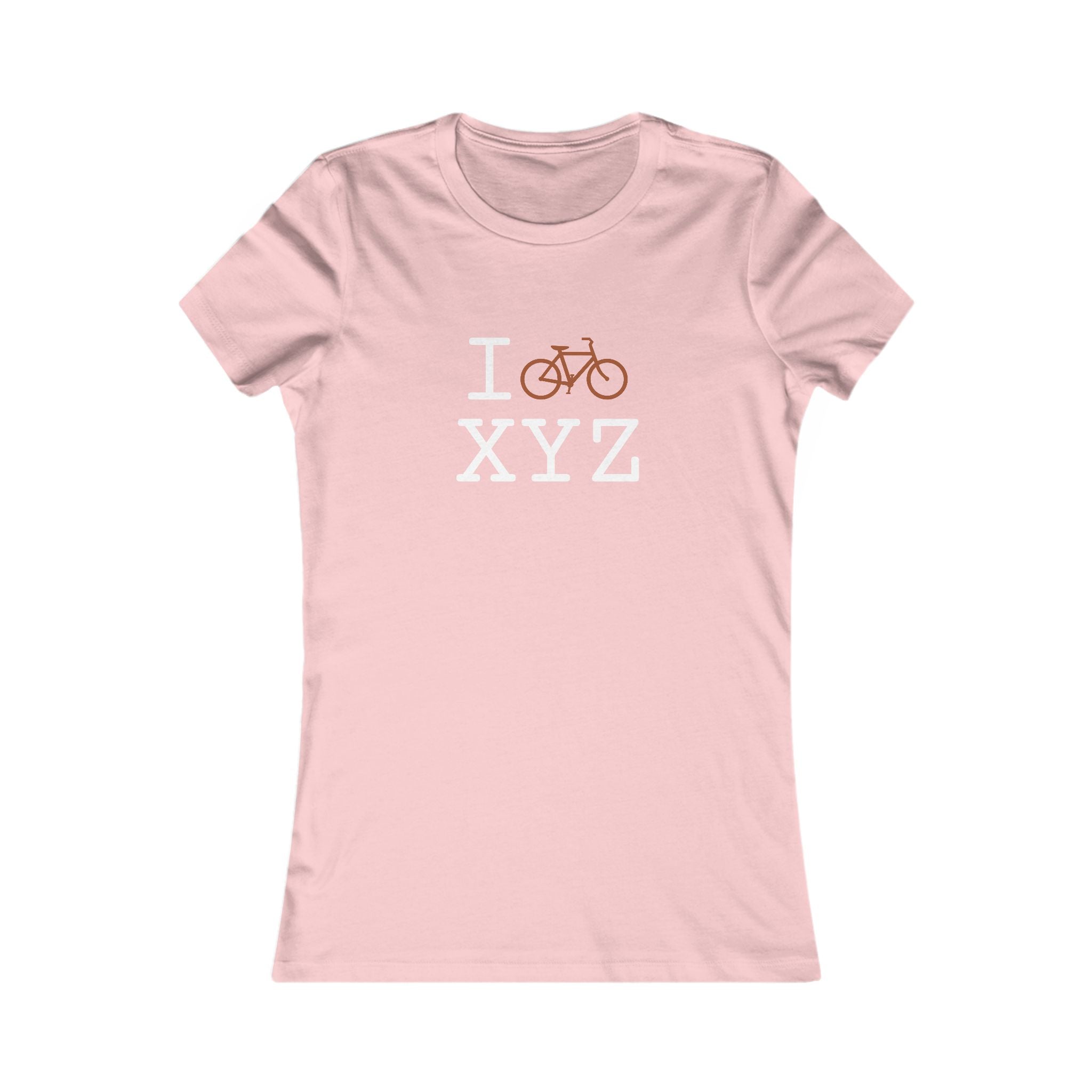 "I Bike ___" women's T, autumn bike