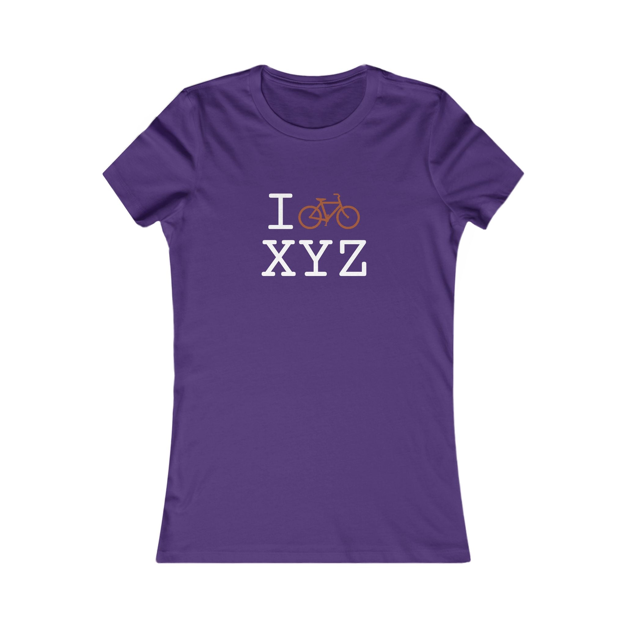 "I Bike ___" women's T, autumn bike