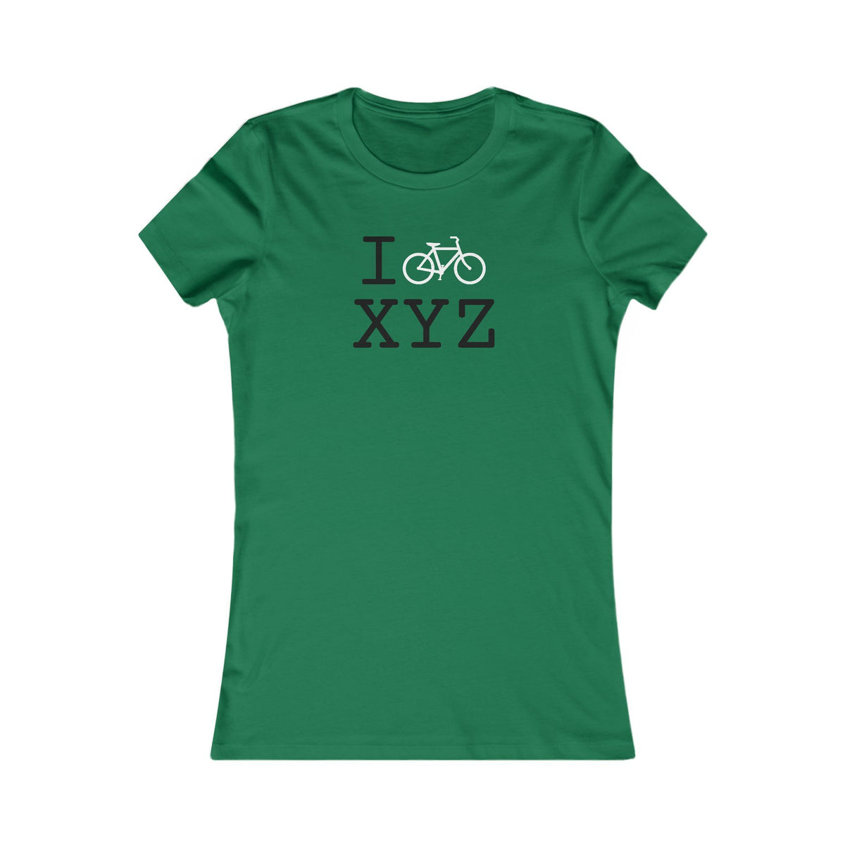 I Bike women's T, white bike